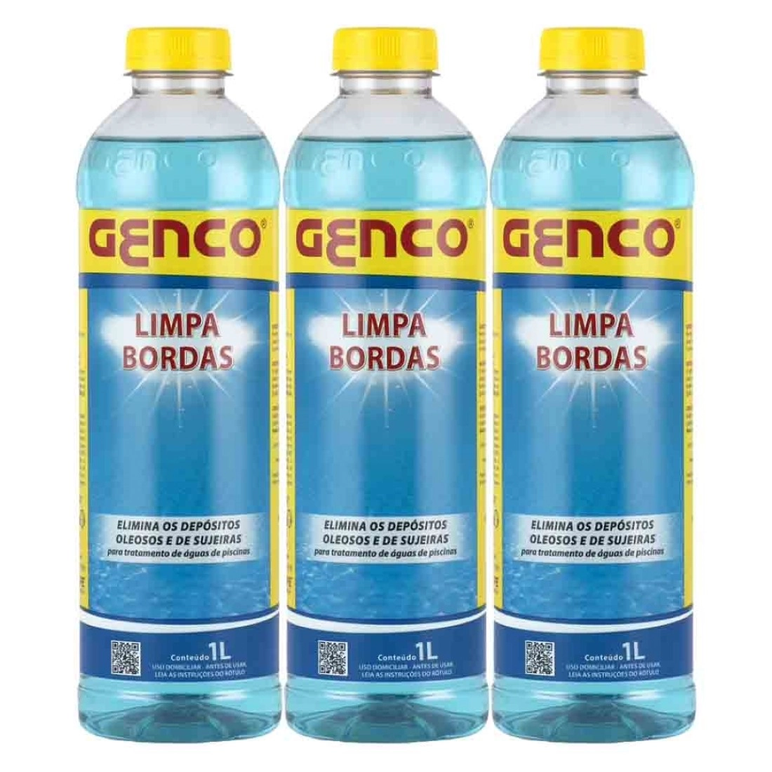 Kit 3x Limpa Bordas Para Piscina 1l - Genco