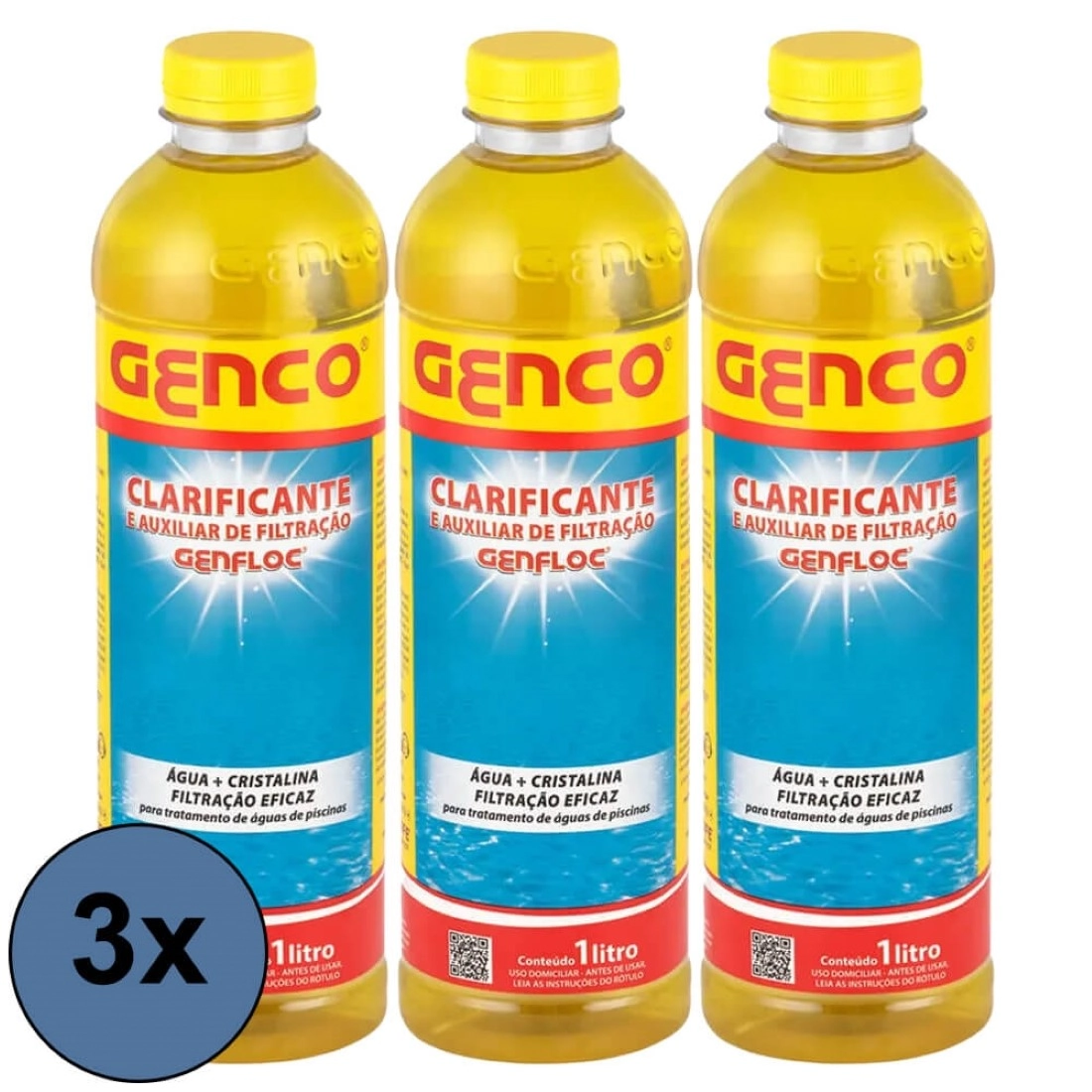 Kit 3x Clarificante Genfloc 1l - Genco