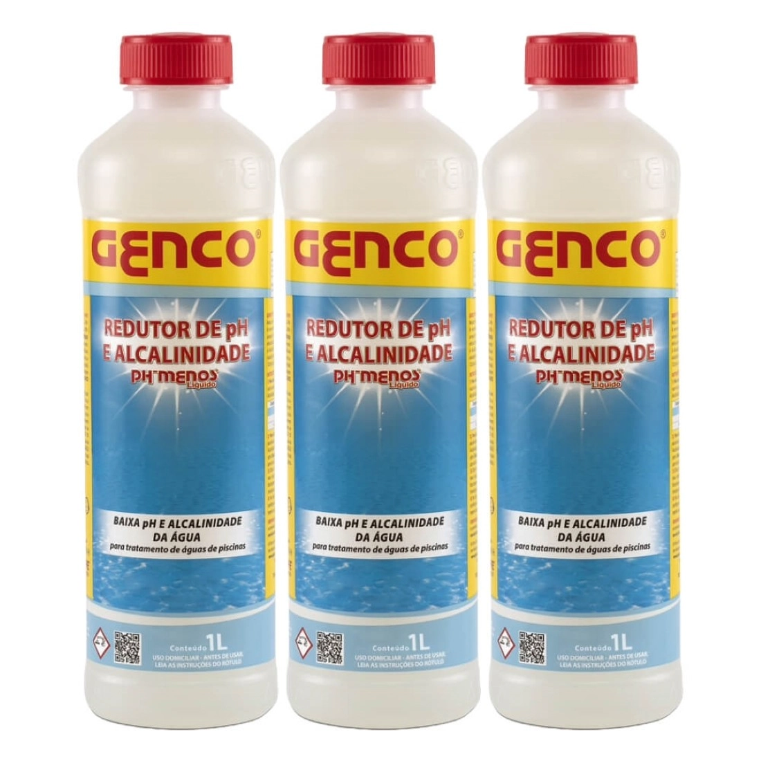 3x Ph Menos Redutor De Ph Líquido 1l