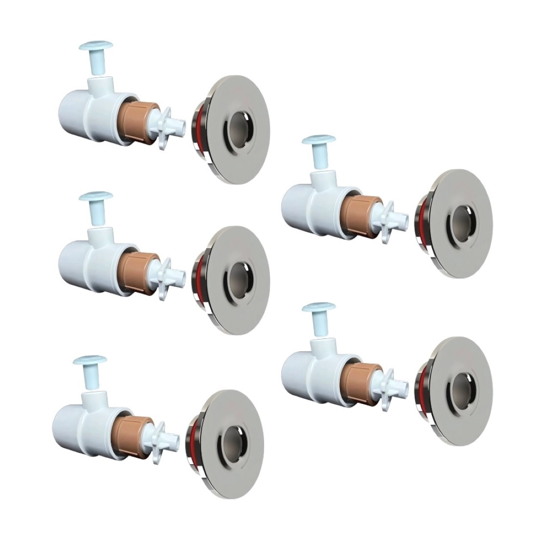 Kit Piscina 5 Dispositivo Hidromassagem - Premium Inox 316