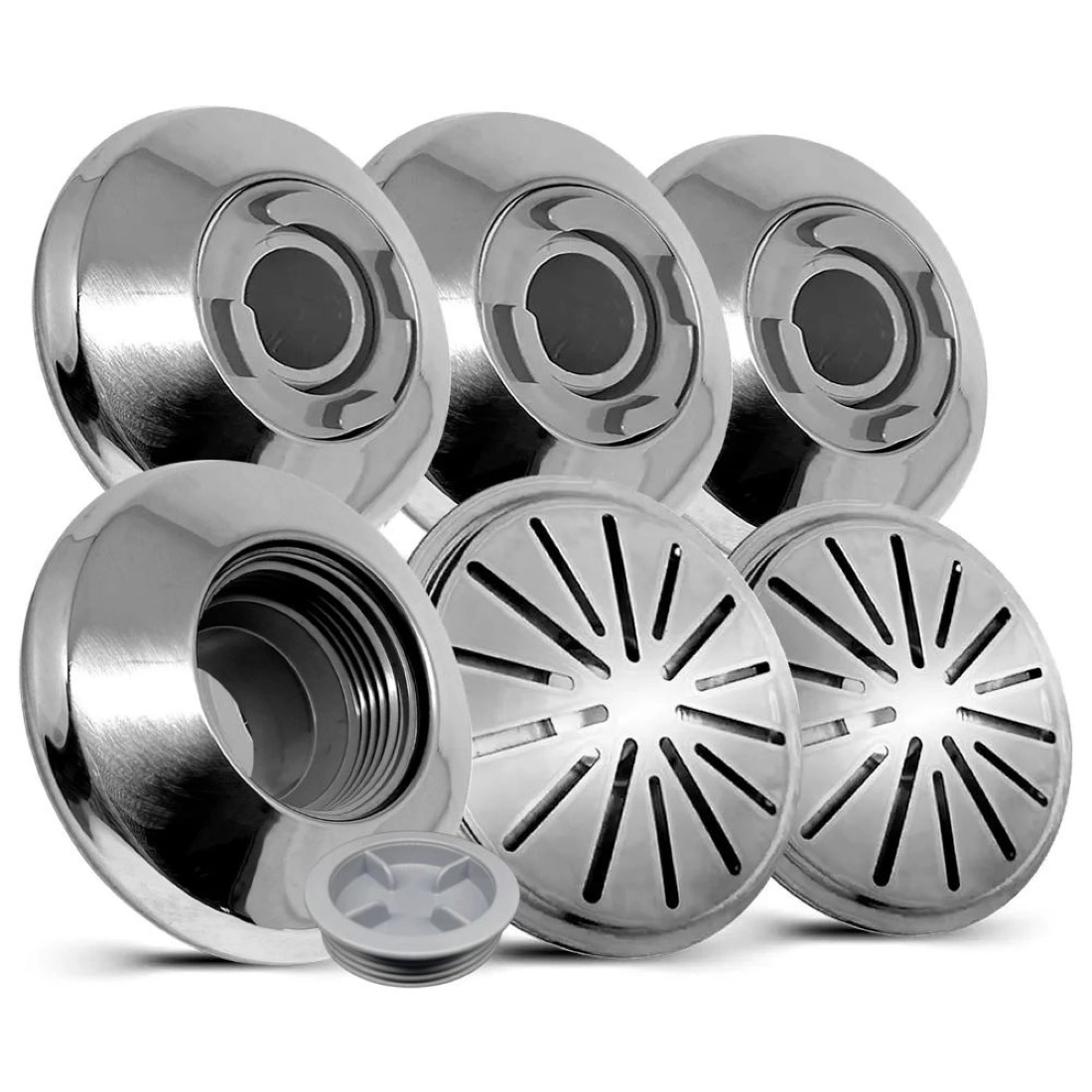 Kit De Dispositivos Abs/inox 316 Para Piscina De Alvenaria