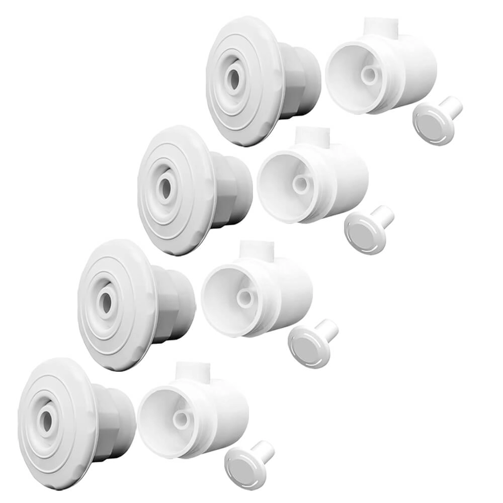 Kit Piscina 4 Dispositivos Hidromassagem 1 1/2  Fibra - Brustec