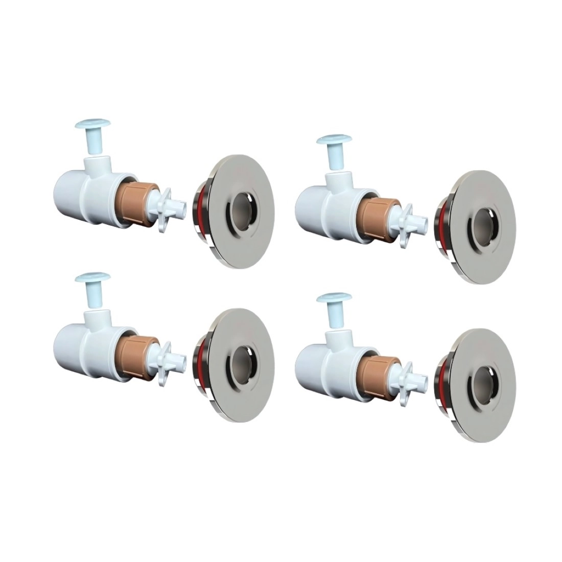 Kit Piscina 4 Dispositivo Hidromassagem - Premium Inox 316