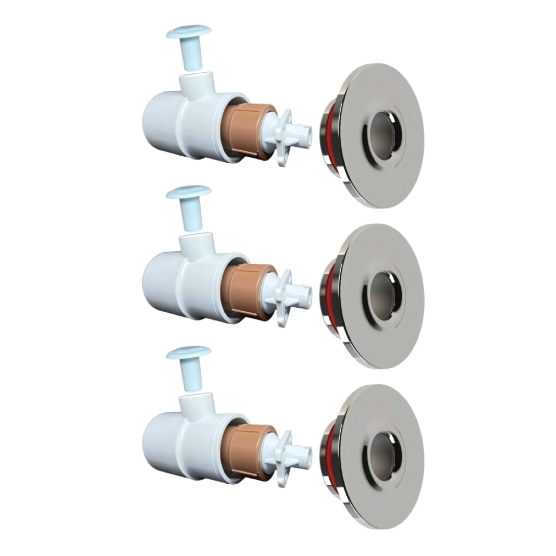 Kit Piscina 3 Dispositivo Hidromassagem - Premium Inox 316