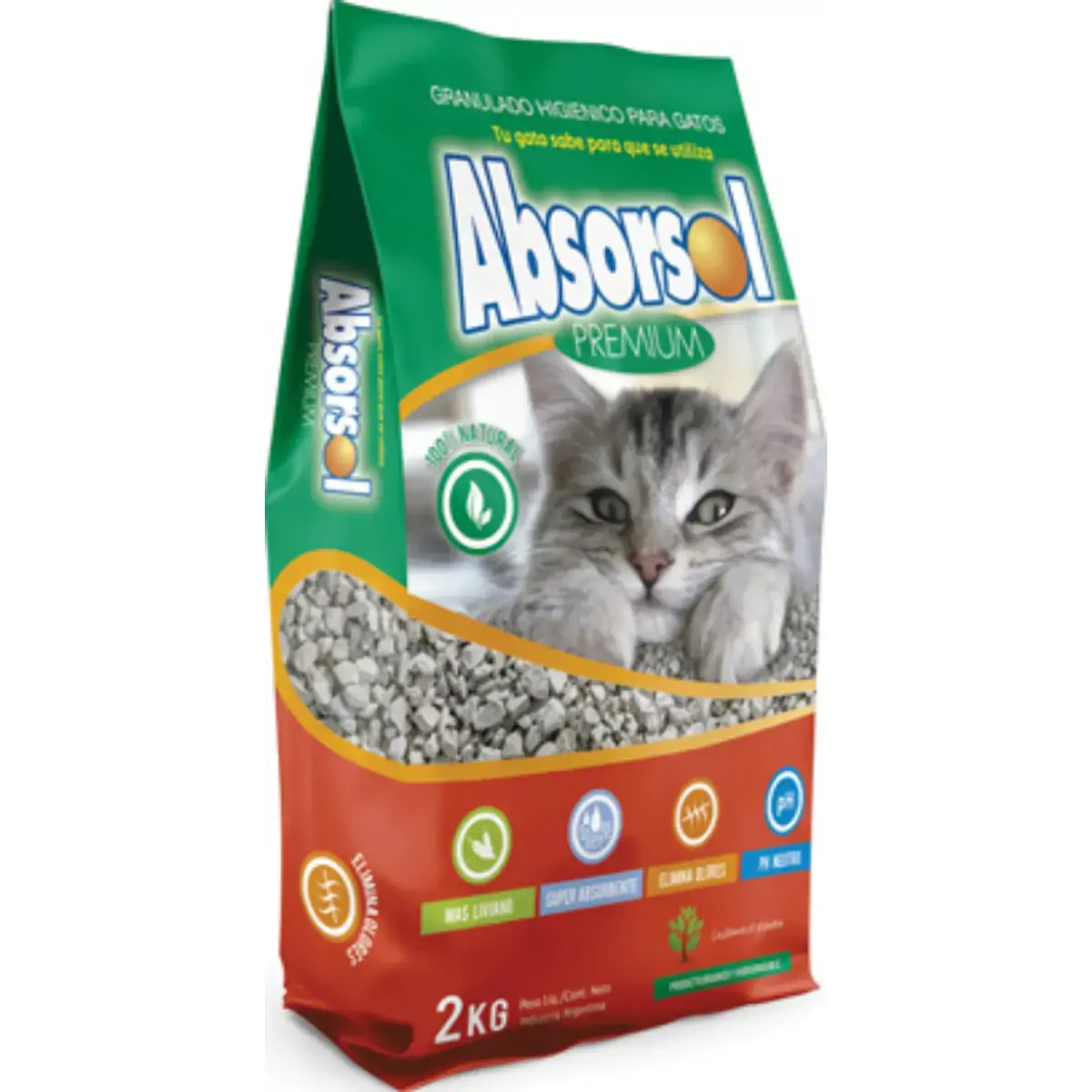 Areia Sanitária ABSORSOL 2KG