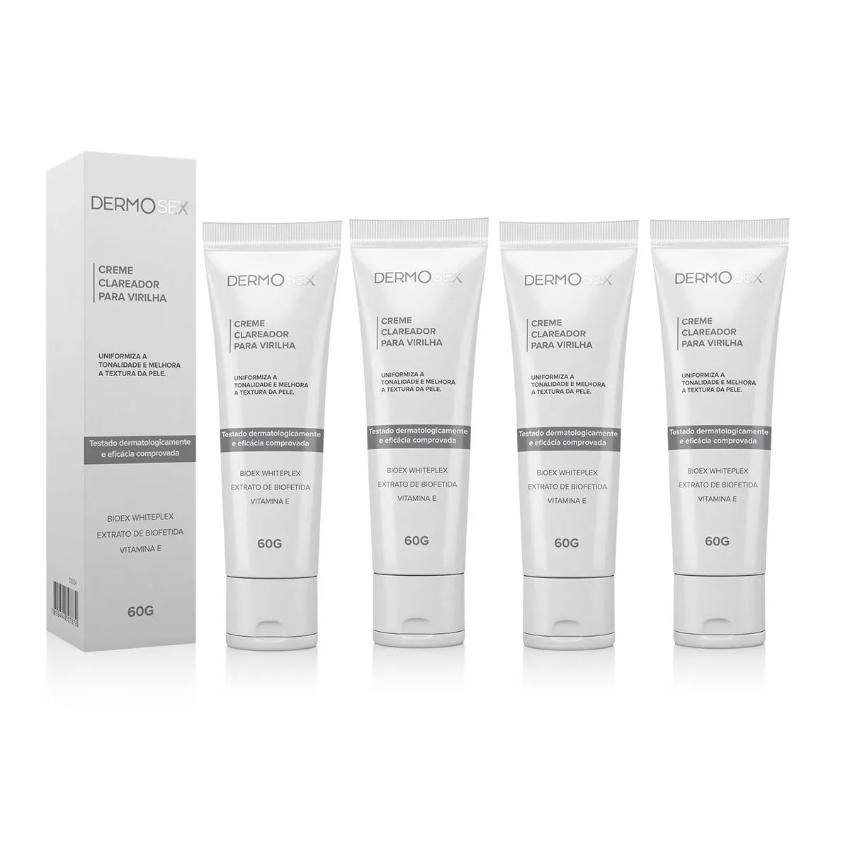 Clareador Intimo De Virilha E Corporal Áreas Extensas Kit 4