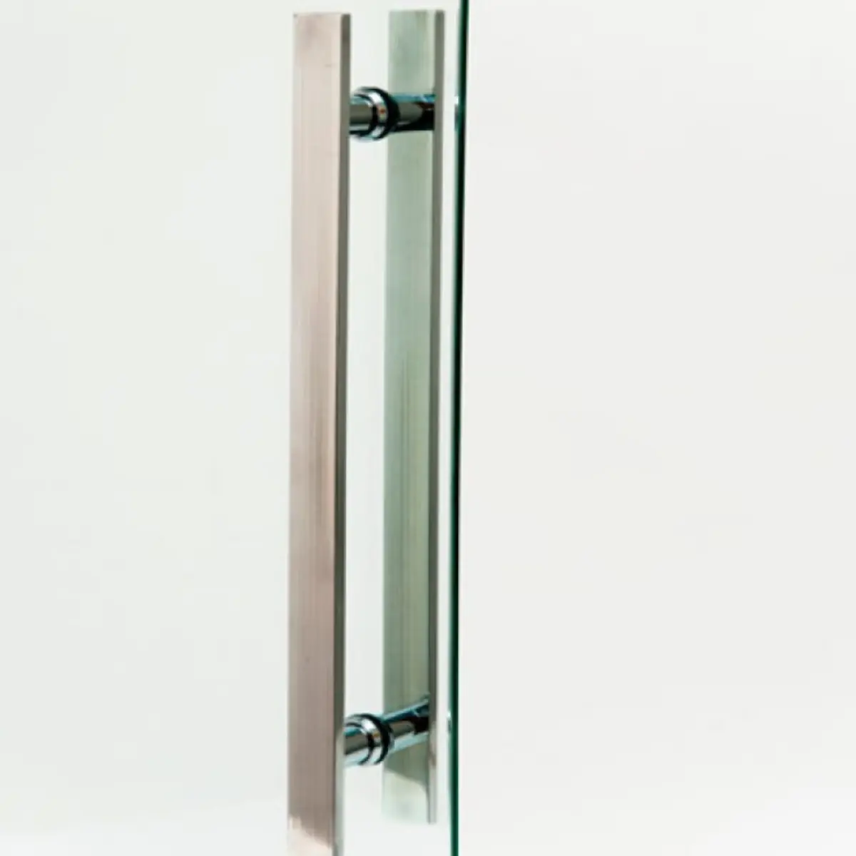 Puxador Duplo Inox Polido Tipo H Chato 450x300 + Chave Allen