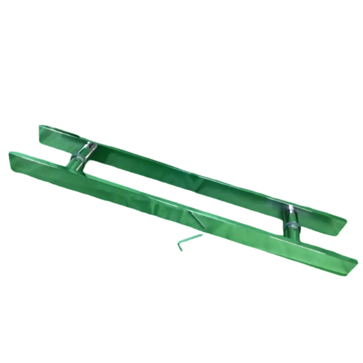 Puxador Duplo Inox Polido Tipo H Chato 600x400 + Chave Allen