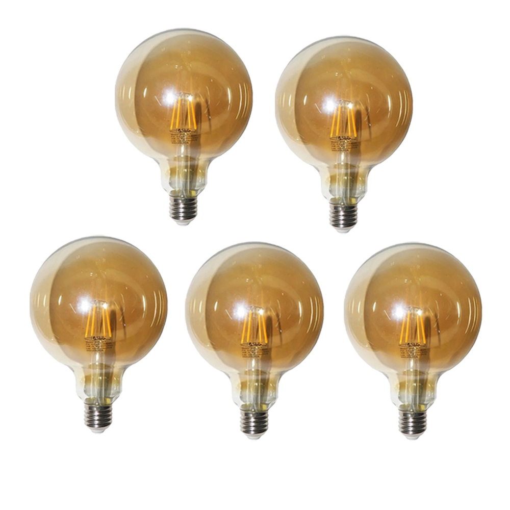 Lampada Multifilamento Kit 5 Unidades Led 30w Bivolt Iluminaçao Retro Decorativo Vintage Ballon