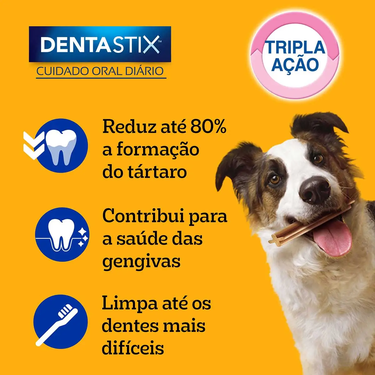 Petisco para Cães Adultos Raças Médias Original Pedigree Dentastix Pacote 25,7g