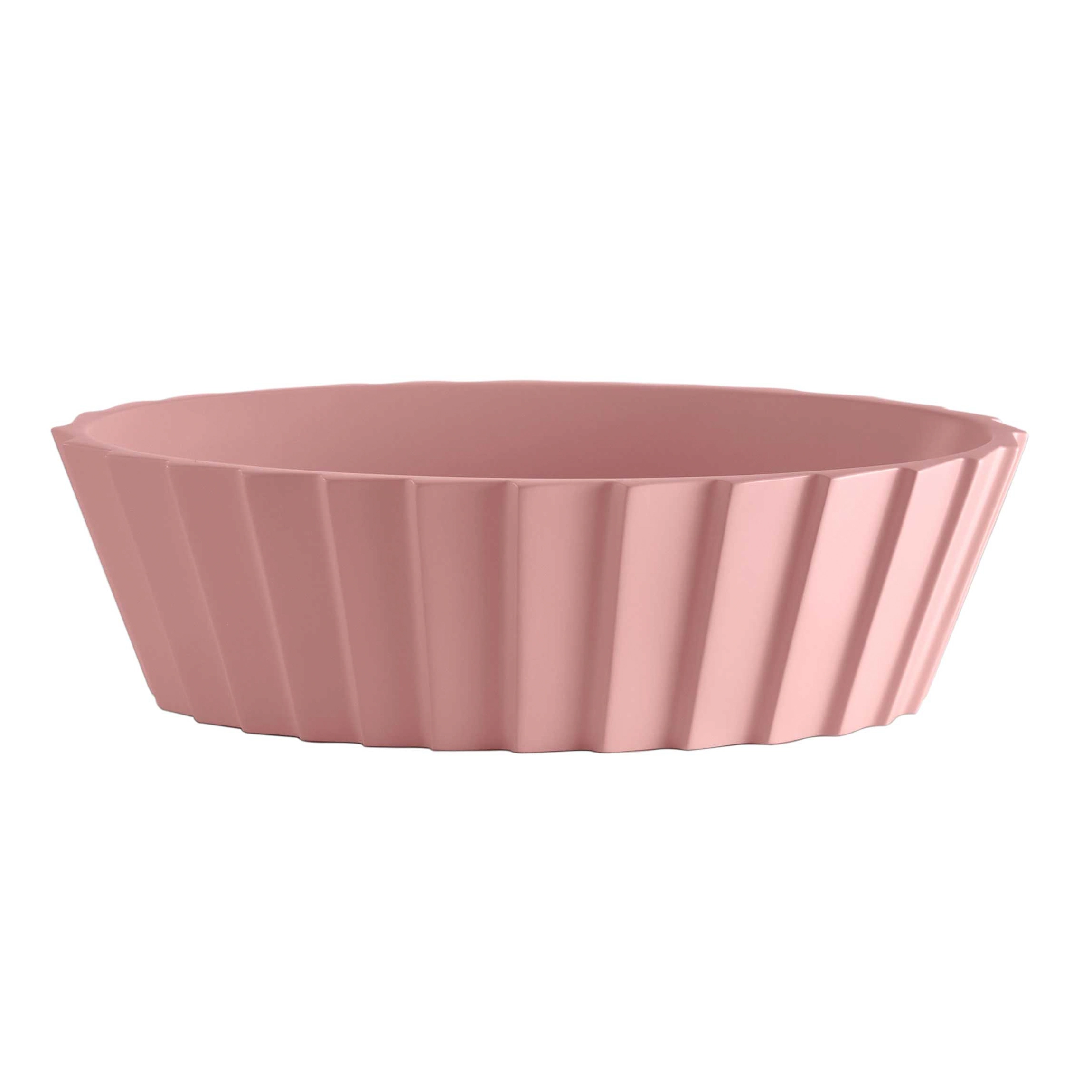 Cuba Concreto Artesanal De Sobrepor 3d - Modelo Plissê- Rosé