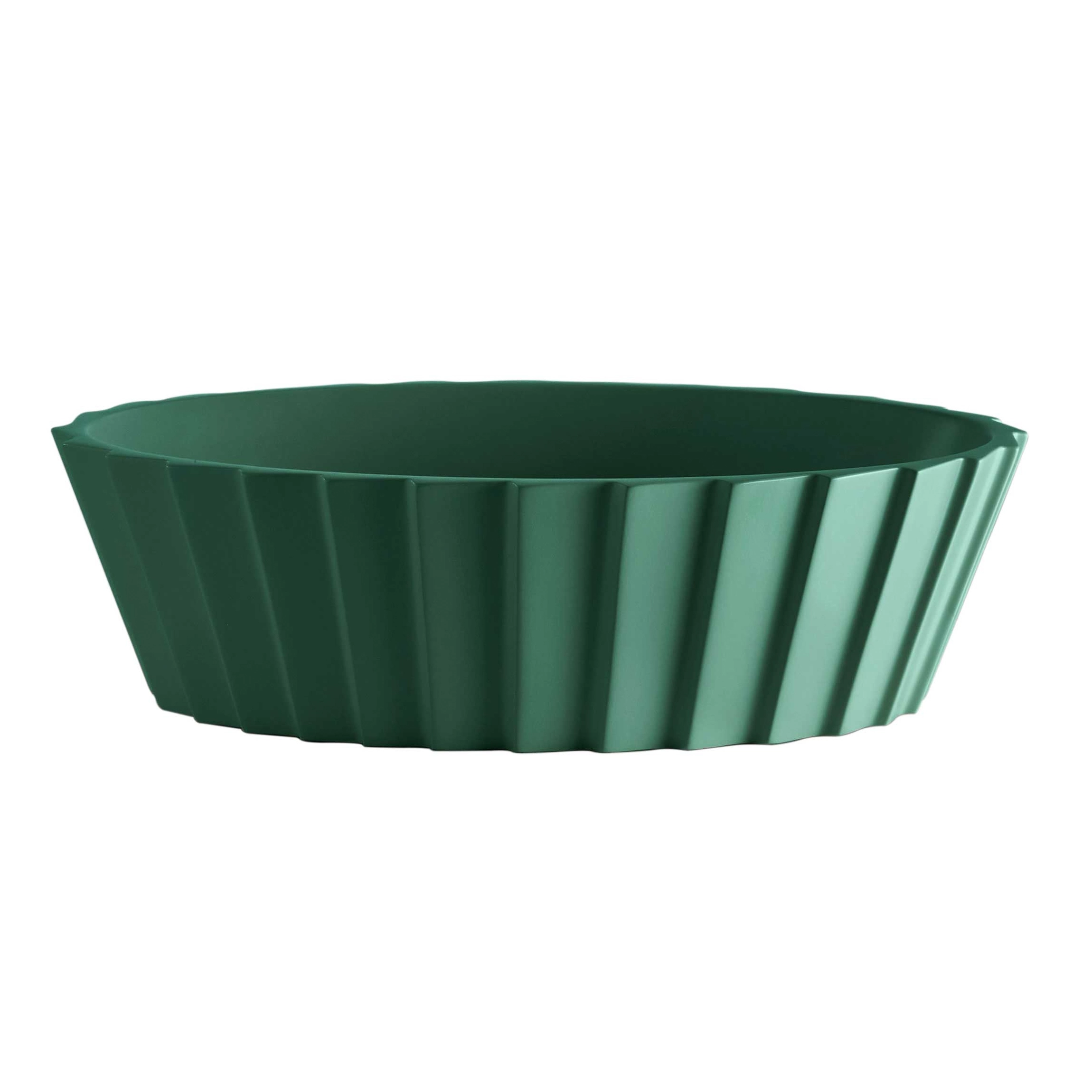Cuba Concreto Artesanal De Sobrepor 3d - Mod Plissê- Verde