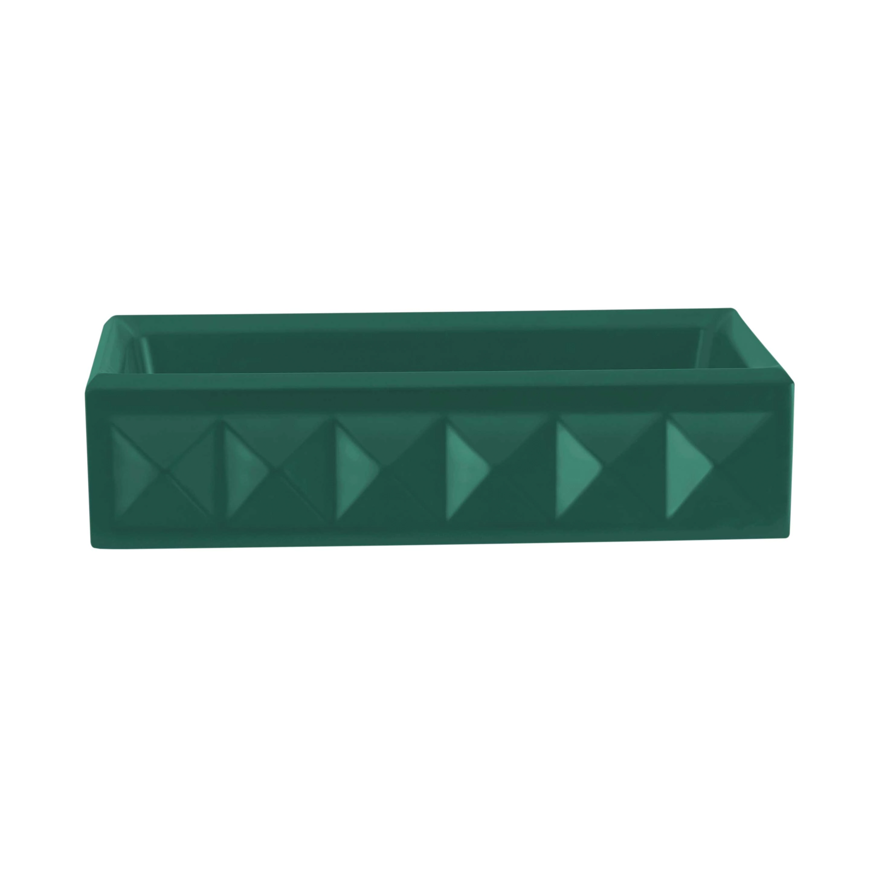 Cuba Concreto Artesanal De Sobrepor 3d - Mod Athenas - Verde