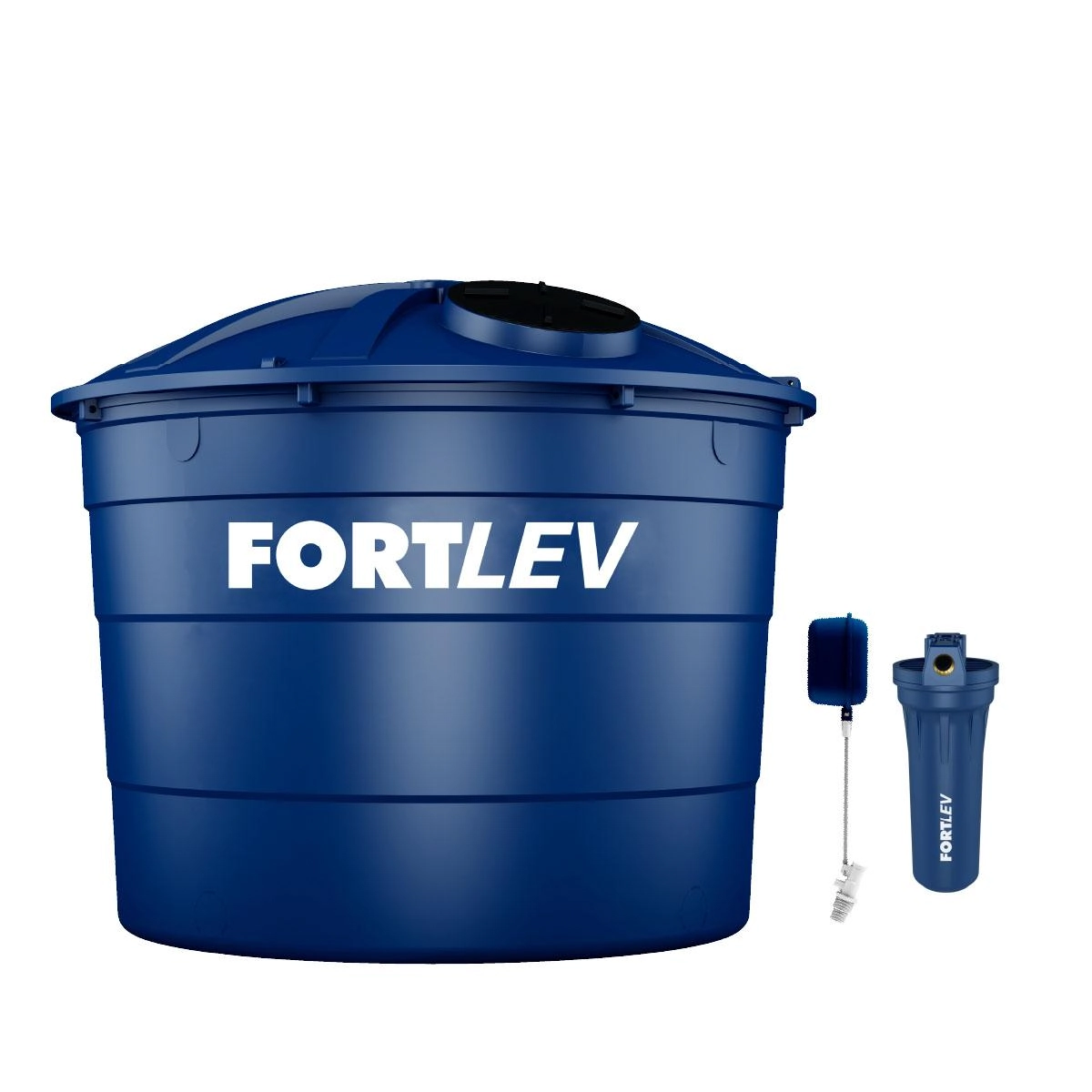 Caixa D água Polietileno 10.000l Fortlev + Válvula Boia + Filtro Para Caixa D água