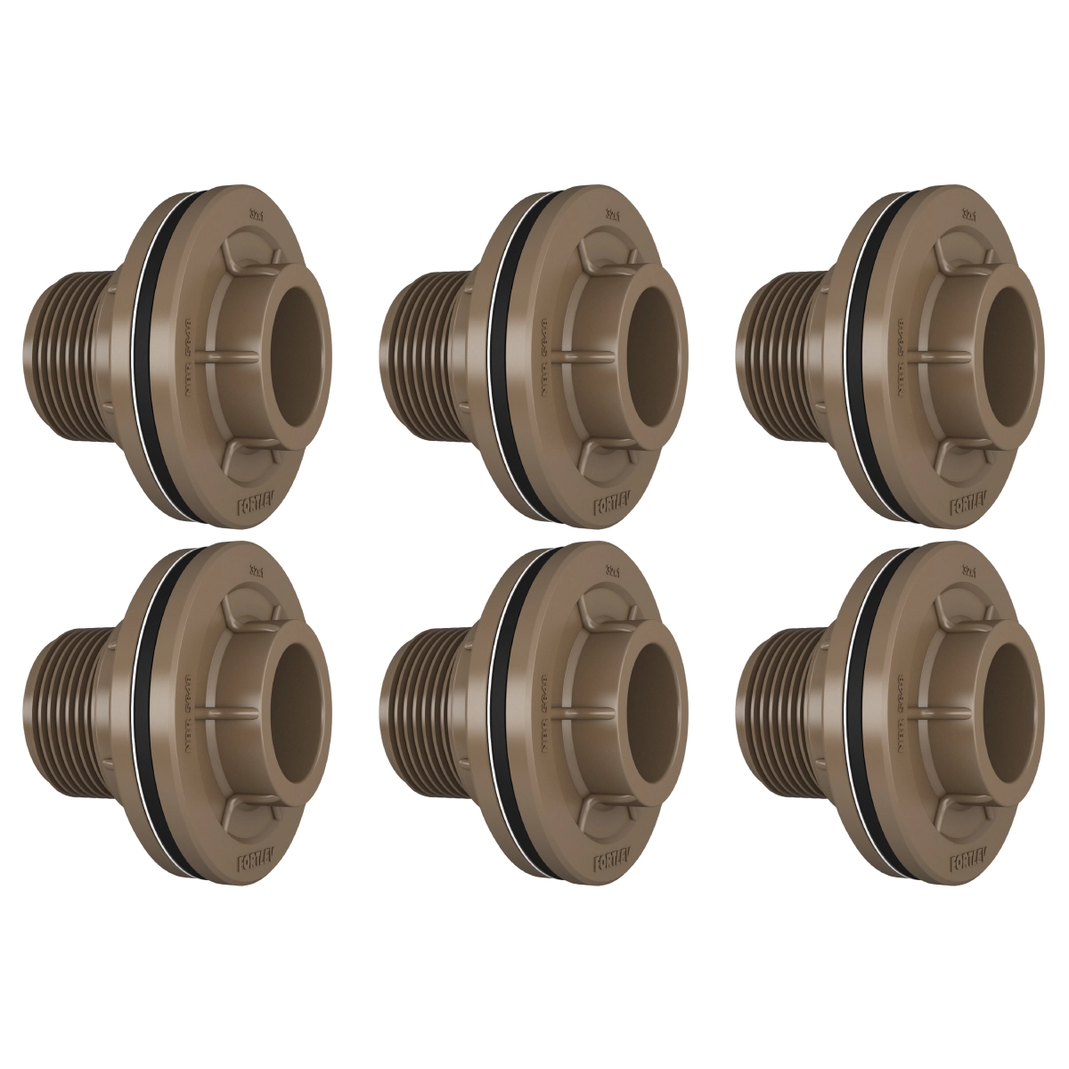 Kit 6 Adaptadores Flange Caixa d Água 32X1 Fortlev
