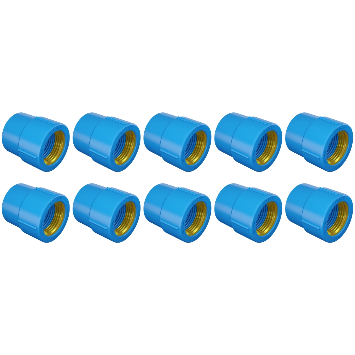 Kit 10 Luvas Sold Bch Latão 25x3/4 Fortlev