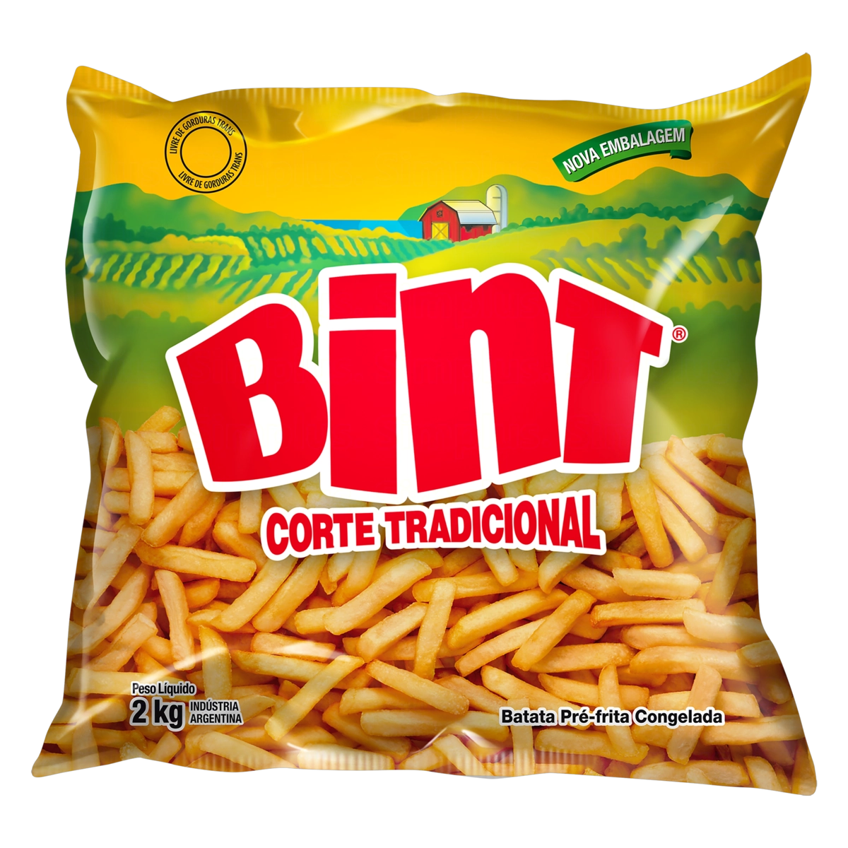 Batata Pré Frita Tradicional Congelada Bint Pacote 2kg