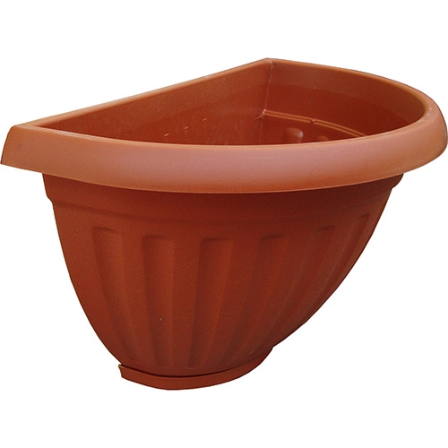 Vaso Denise Parede 30cm Com Prato Terracota West Garden