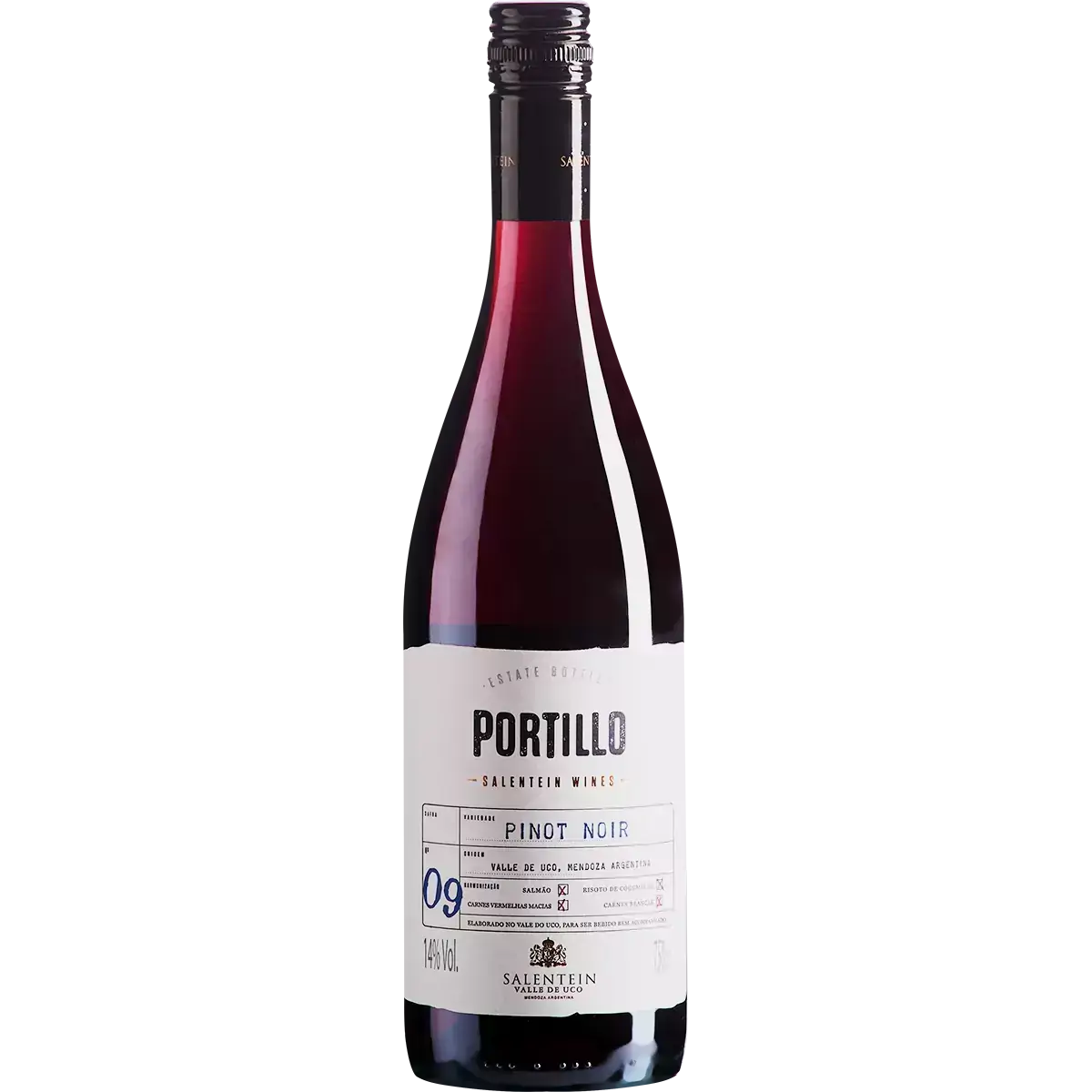 Vinho Argentino Tinto PORTILLO Pinot Noir Garrafa 750ml
