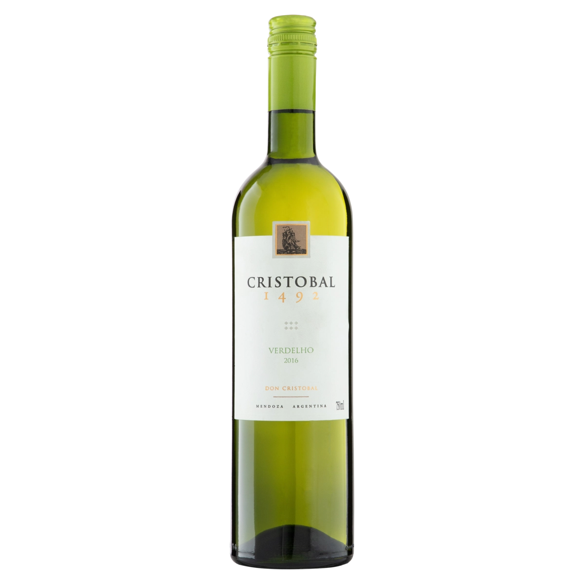 Vinho Argentino Branco Seco Cristobal 1492 Verdelho Mendoza Garrafa 750ml
