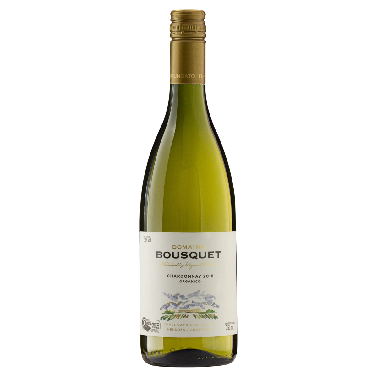 Vinho Argentino Branco Orgânico Domaine Bousquet Chardonnay Mendoza Garrafa 750ml