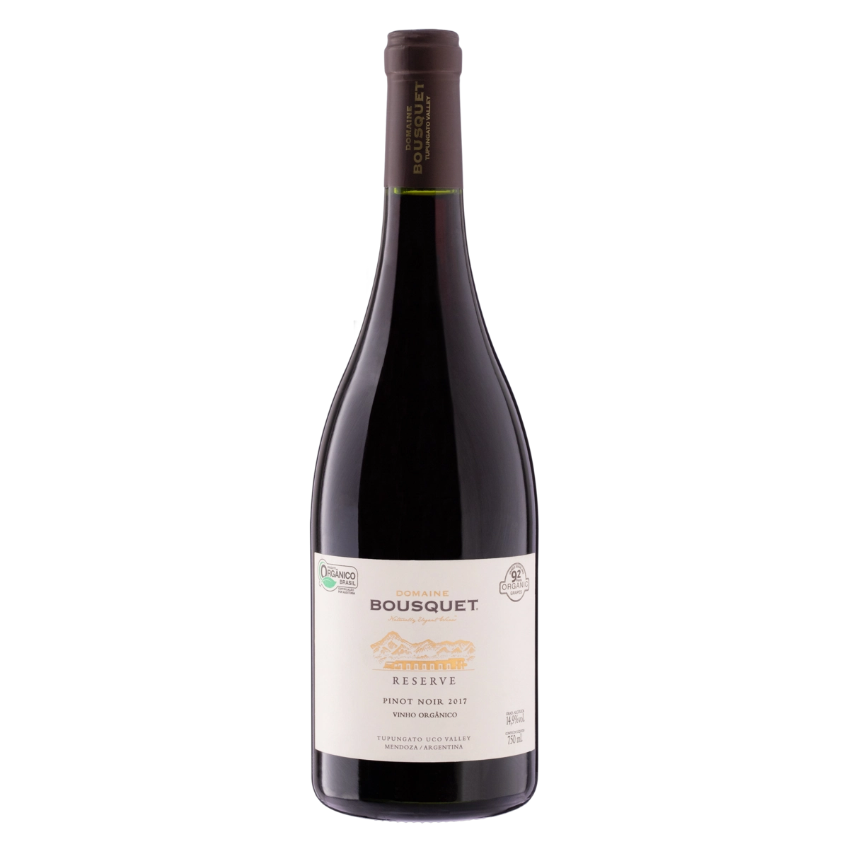 Vinho Argentino Tinto Seco Reserve Orgânico Domaine Bousquet Pinot Noir Mendoza Garrafa 750ml