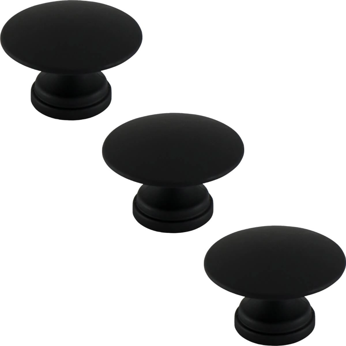 Conjunto De 3 Puxadores 200 Tucson Ponto Preto Fosco Para Mó
