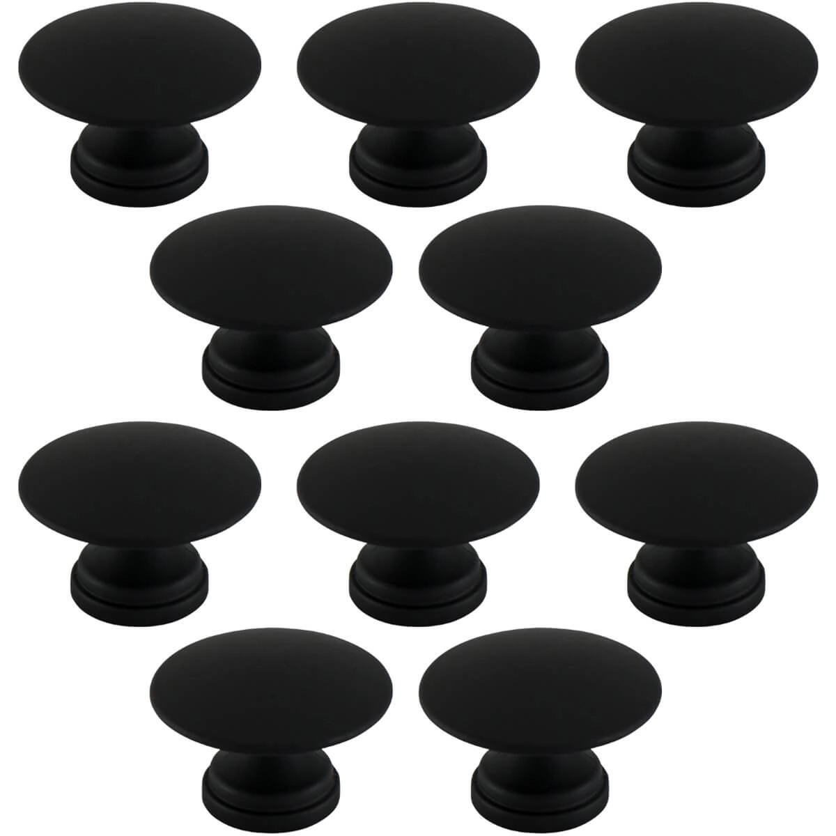 Conjunto De 10 Puxadores 200 Tucson Ponto Preto Fosco Para M