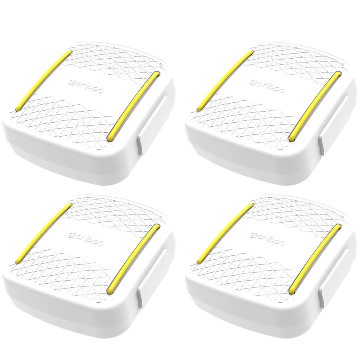 Kit 4 Porta Cotonetes Acessórios Branco Portátil Para Viagem Estojo Com Elástico Interno Crippa