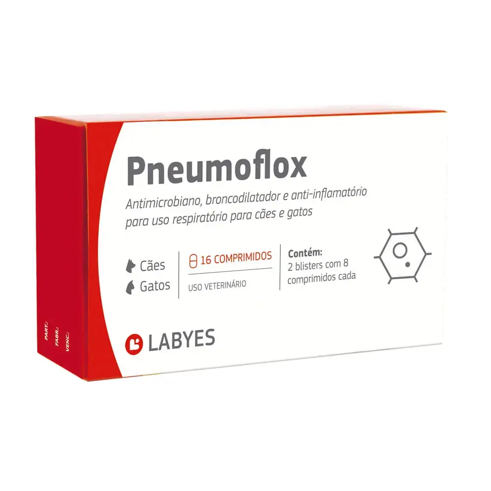 Antibiótico Pneumoflox com 16 Comprimidos Labyes