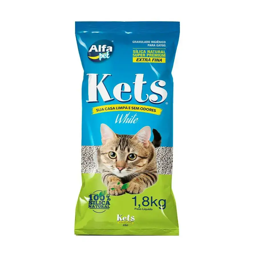 Kets White Sãlica Natural Super Premium Extra Fina Alfa Pet 1,8kg