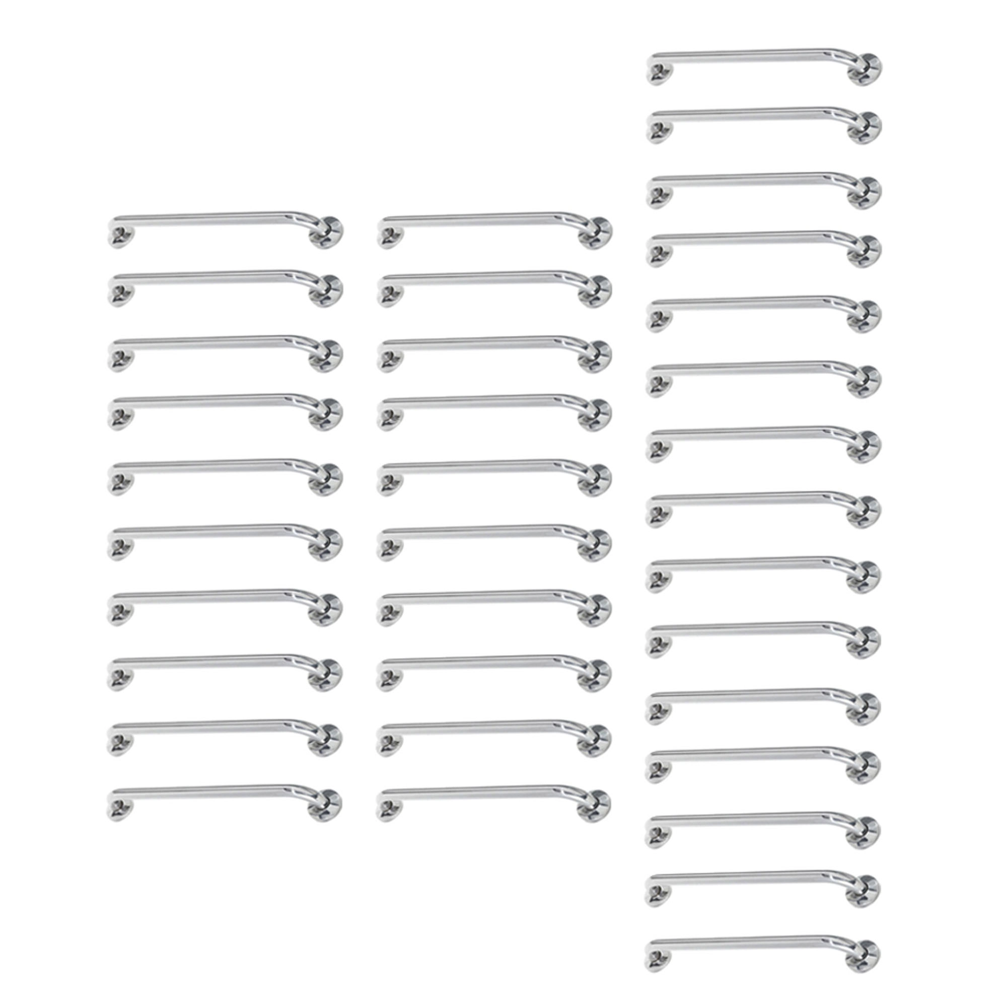 Alça Barra De Apoio Inox 80cm Kit 34 Unidades Idoso Banheiro Box Segurança Resistente