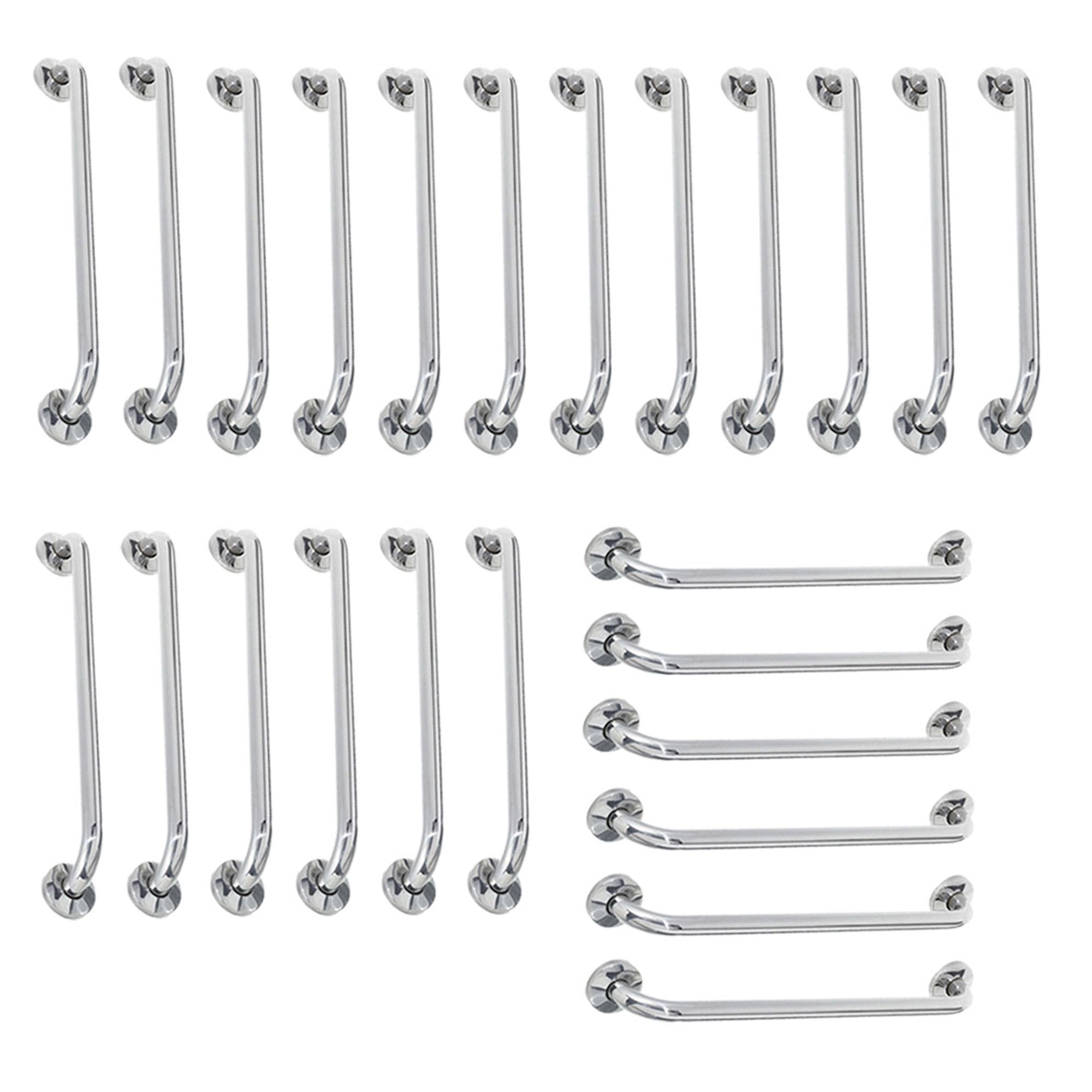 Alça De Apoio Inox 80cm Barra Kit 24 Unidades Segurança Idoso Deficiente Acessibilidade Resistente