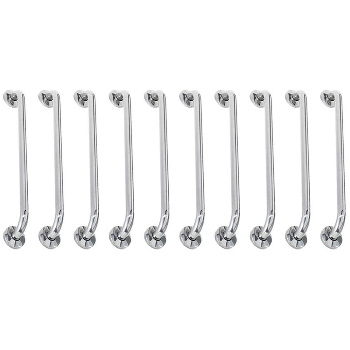 Alça De Apoio Barra Inox 80cm Acessibilidade Kit 10 Unidades Idoso Banheiro Corrimao Resistente Segurança
