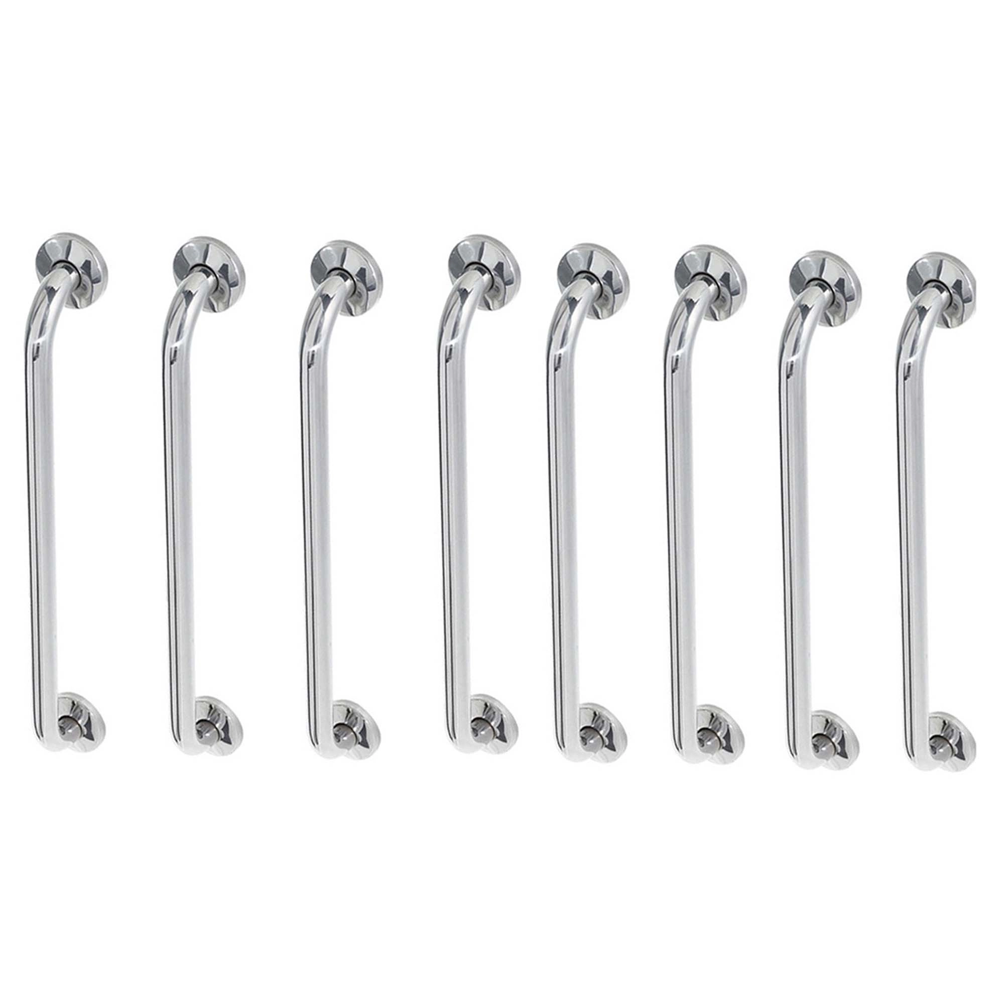 Alça De Apoio Inox Barra 60cm Kit 8 Unid Acessibilidade Criança Idoso Anti Queda Box Banheiro