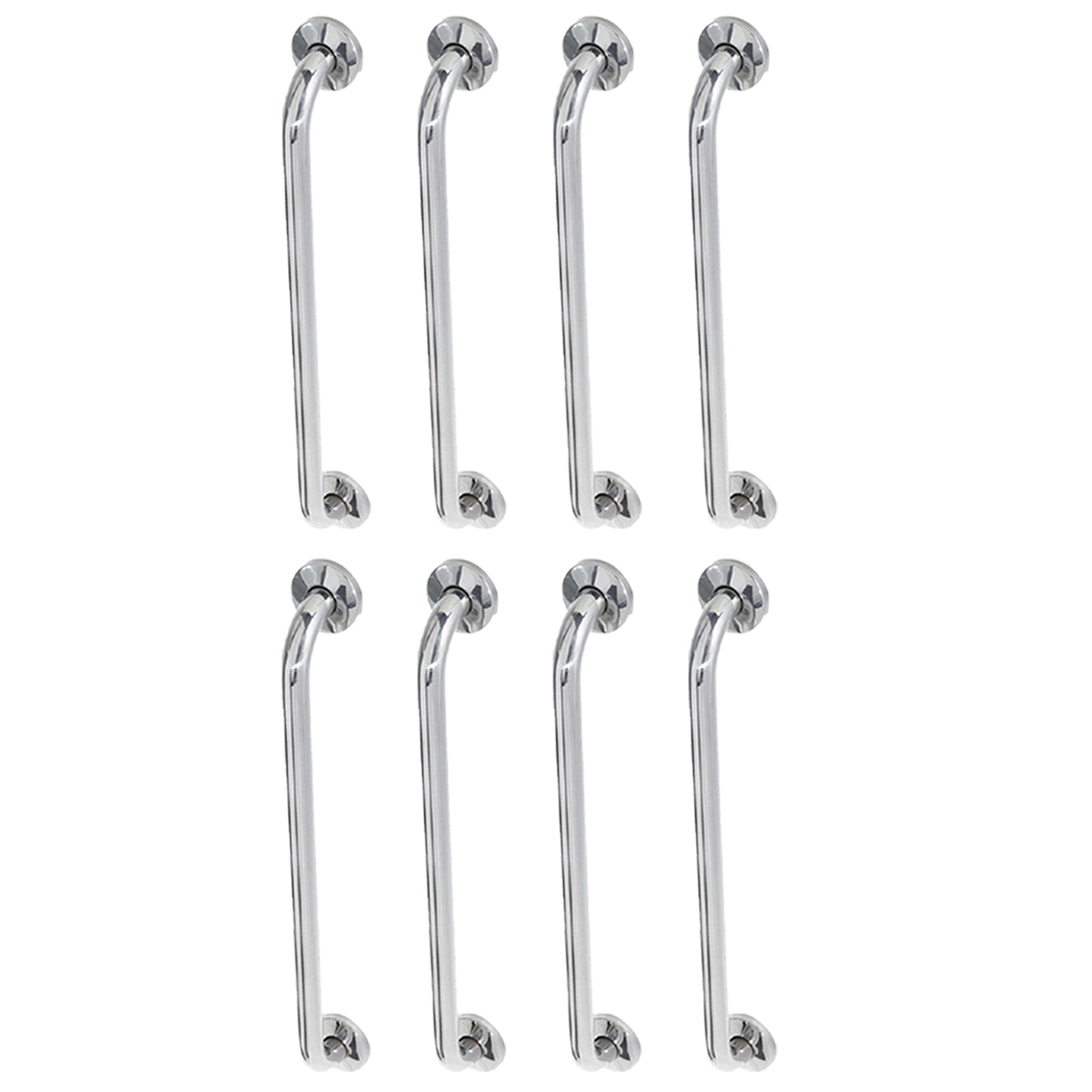 Alça De Apoio 60cm Barra Inox Acessibilidade Kit 8 Unidades Segurança Banheiro Box Corrimao Suporte