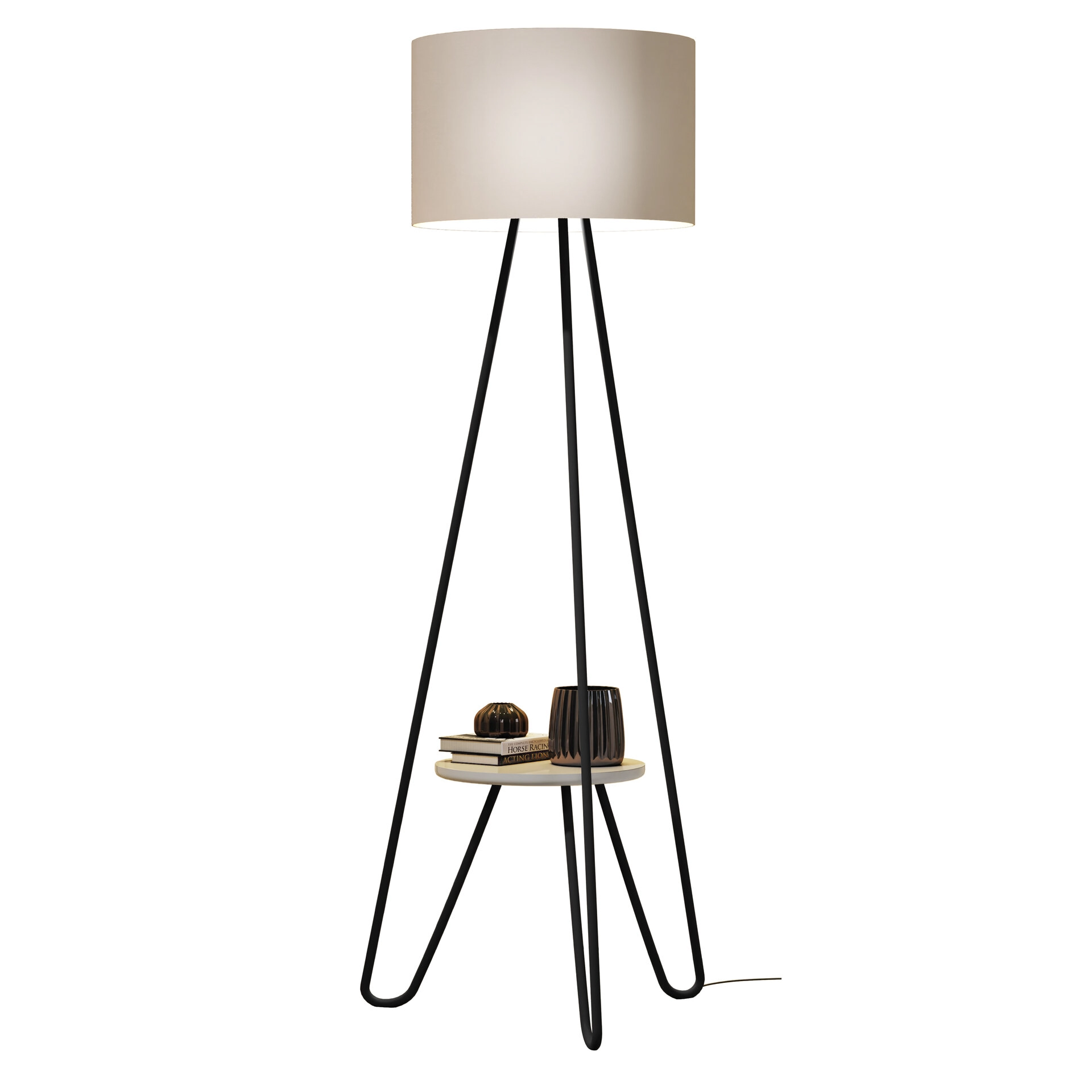 Abajur De Chão Estilo Industrial Multifuncional Para Sala