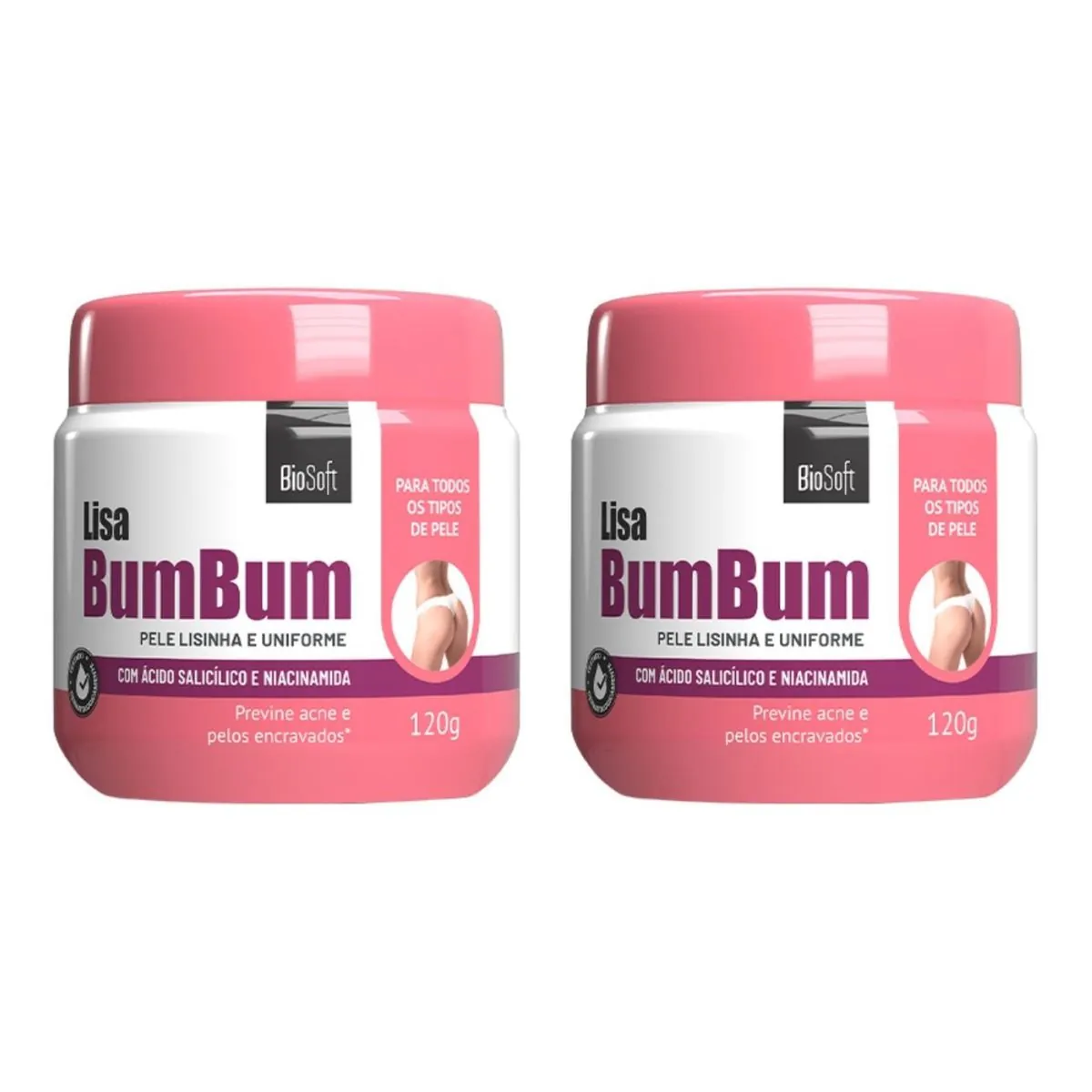 Creme Para Espinhas No Bumbum Fórmula Tratamento Lisa Kit 2x