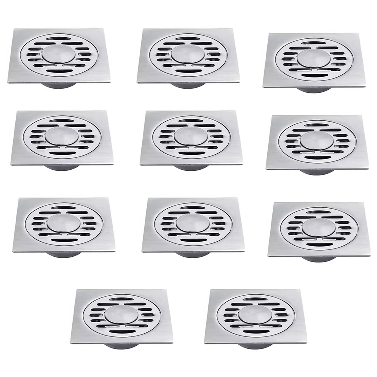 Ralo Inox 10x10 Kit 11 Uni Banheiro Varanda Lavabo Higienico Seguro Resistente