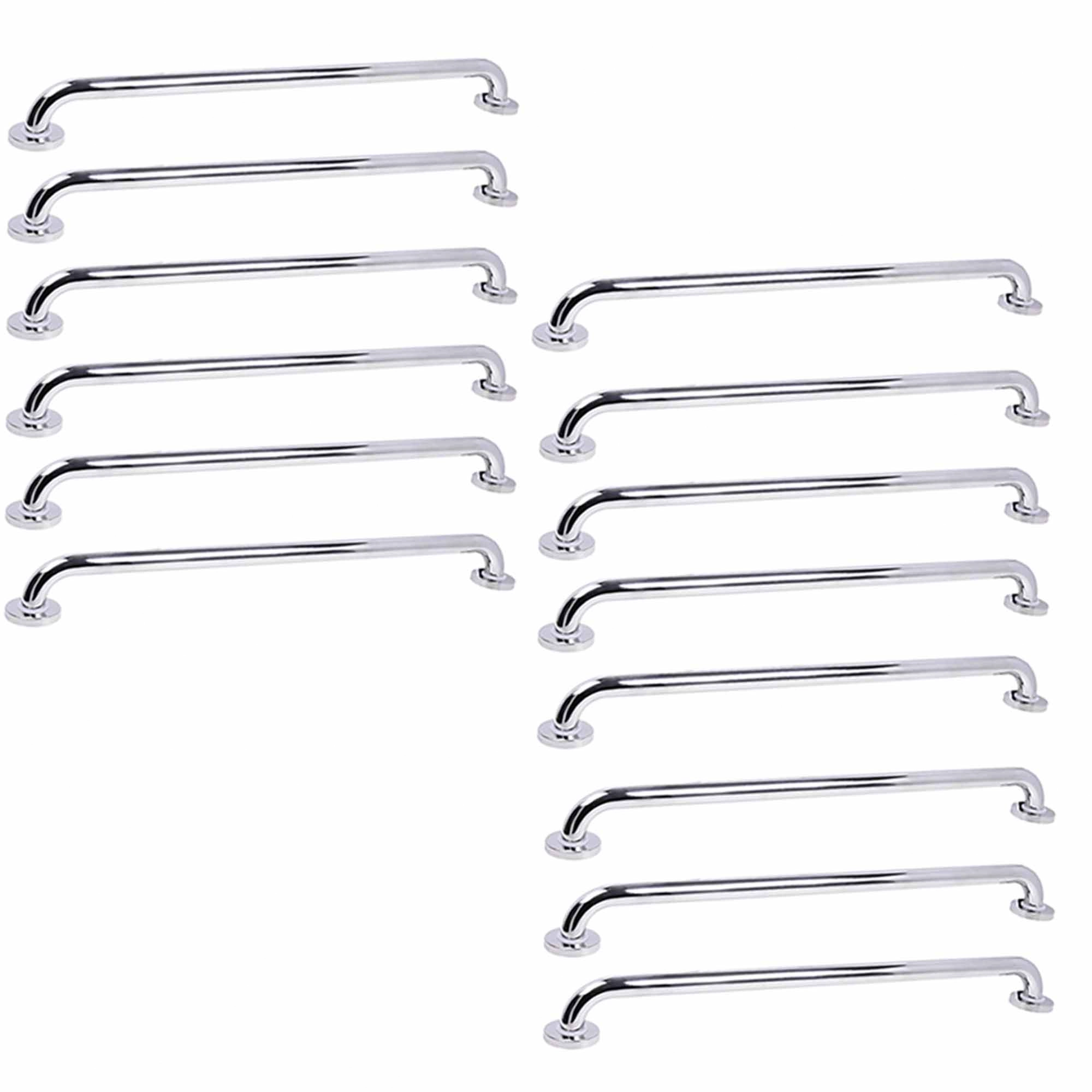 Alça De Apoio 70cm Barra Inox Kit 14 Unidades Idoso Deficiente Acessibilidade Banheiro Box Parede Segurança Suporte