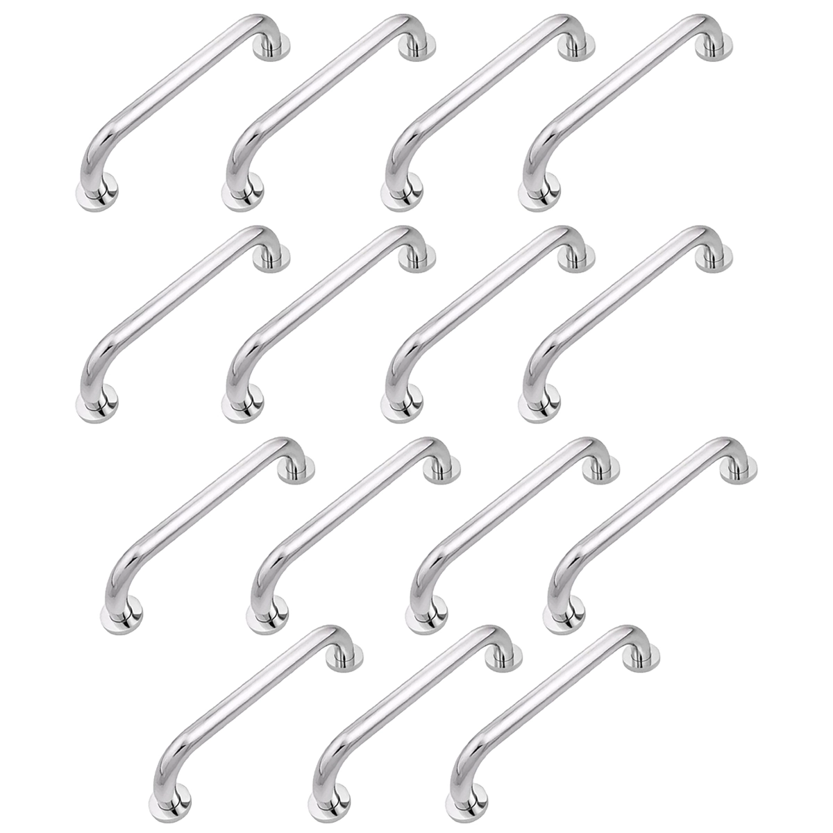 Alça De Apoio Barra 30cm Inox Kit 15 Uni Suporte Idoso Banheiro Box Corrimao Acessibilidade