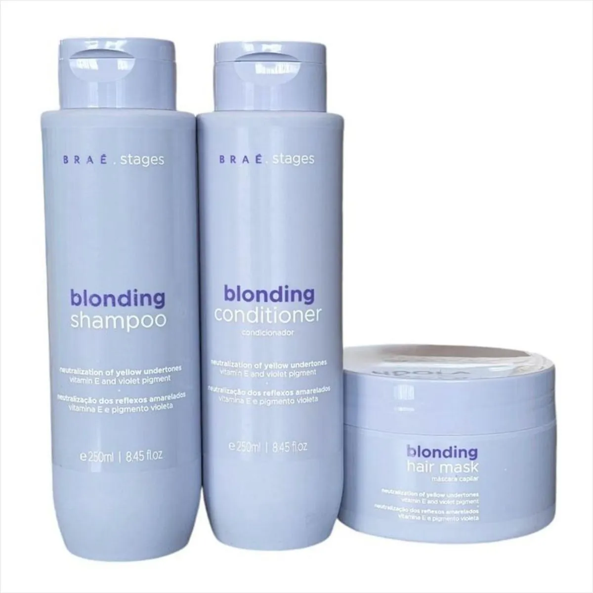 Kit Braé Stages Loiro Condicionador + Shampoo + Máscara