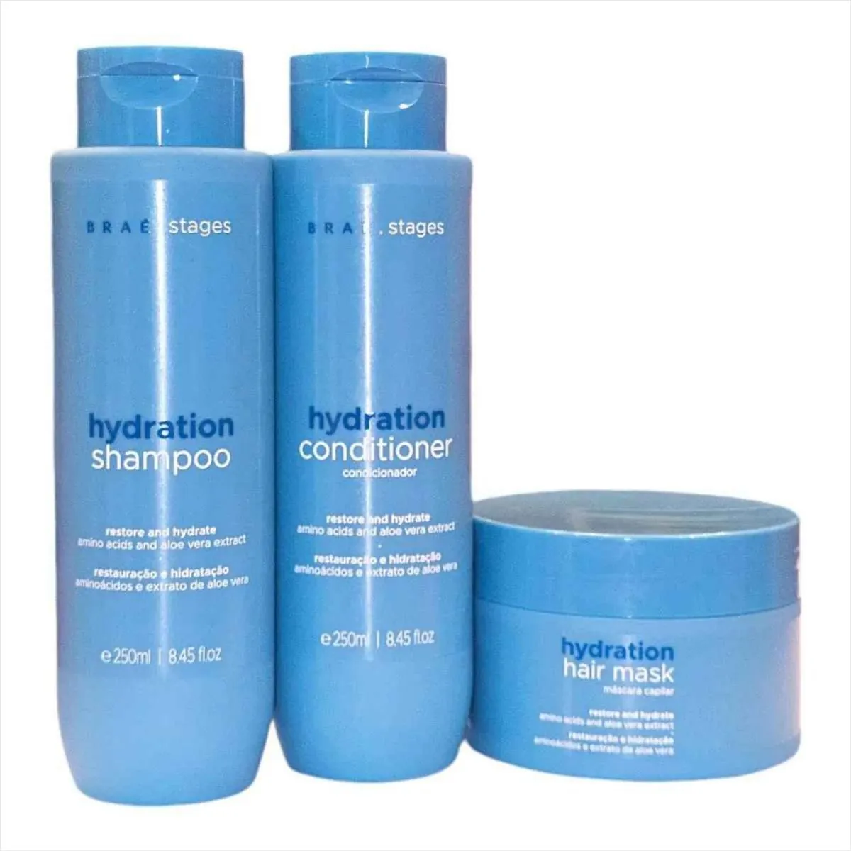 Kit Braé Stages Hidratação Máscara+Shampoo+Condicionador