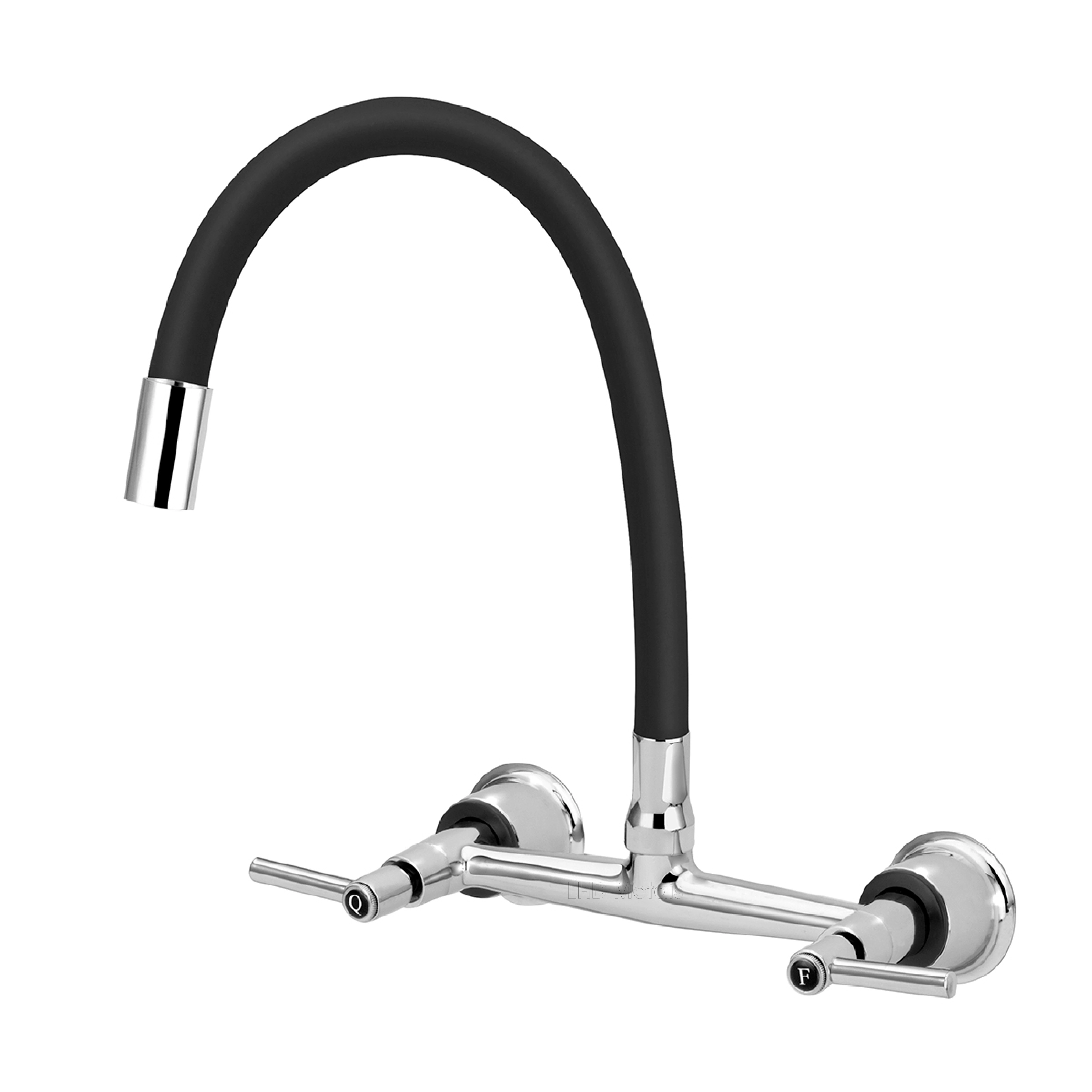 Torneira Misturador Cozinha De Parede Gourmet Colorido 1/4v. Preto