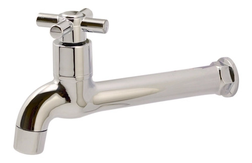 Torneira Pia Parede Fixa Abs Cromado 18cm Slim 1/4 V Prateado