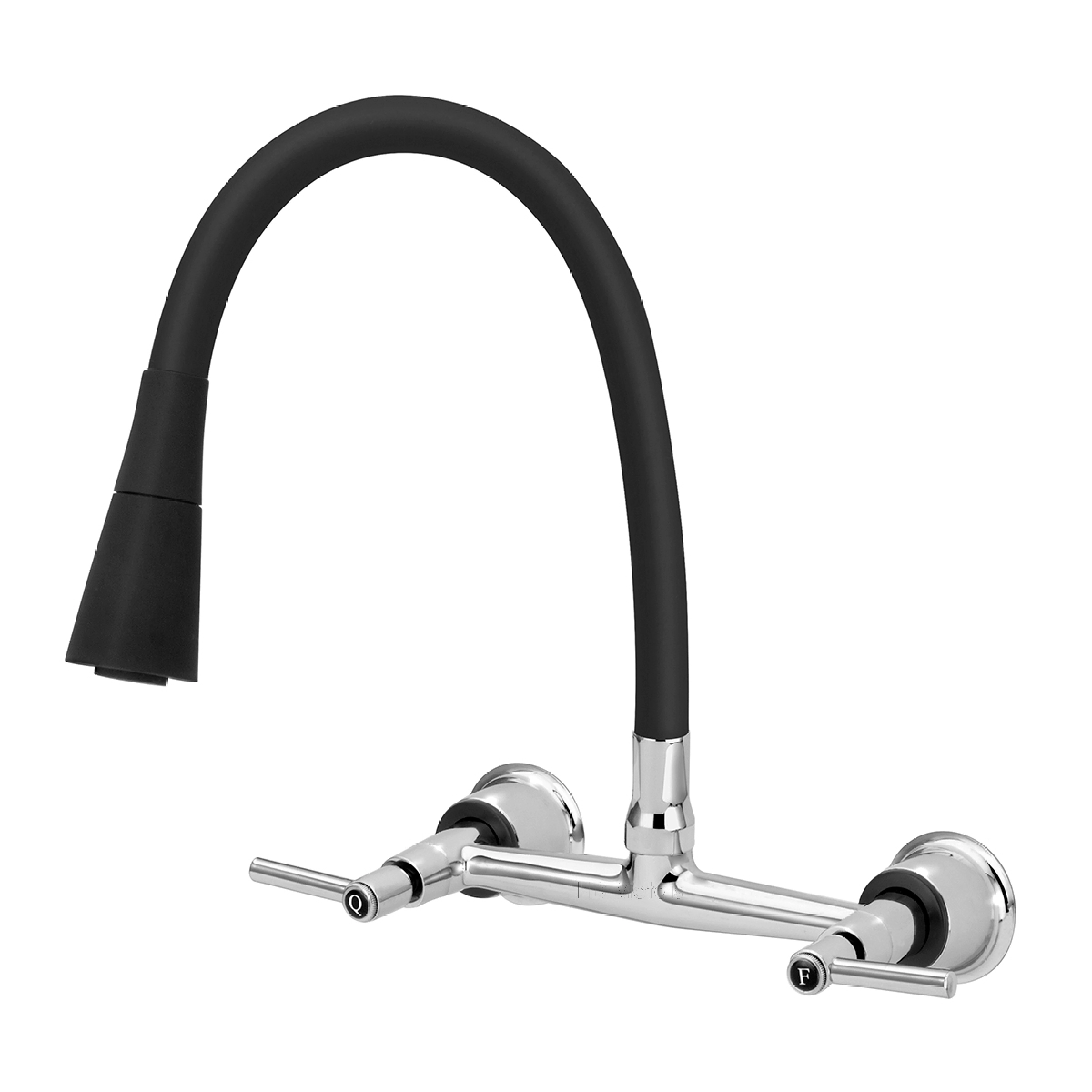 Torneira Misturador Cozinha De Par. Gourmet Duplo Jato 1/4v Preto