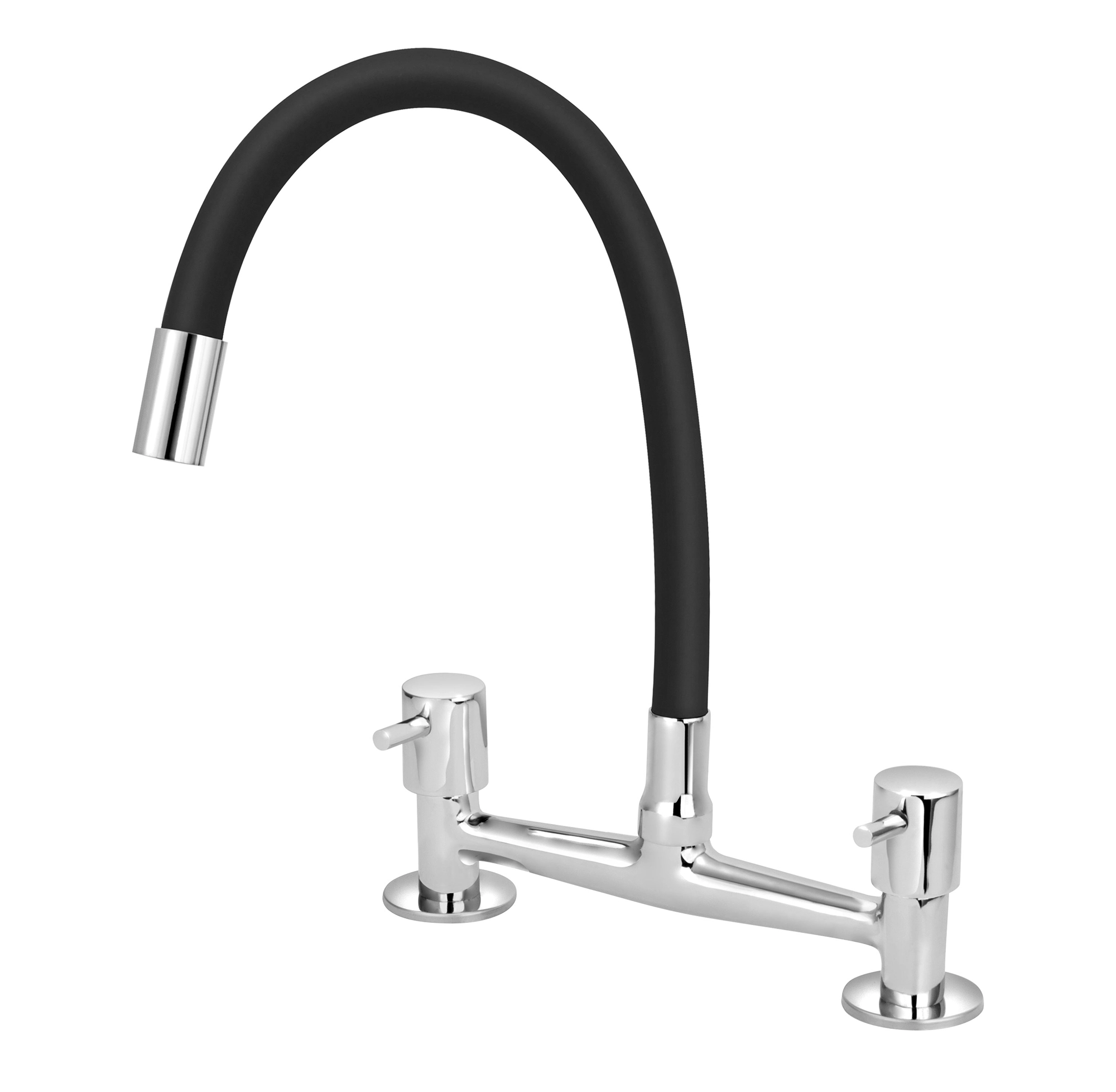 Torneira Misturador Gourmet Preto Flexível Cozinha Pia Mesa