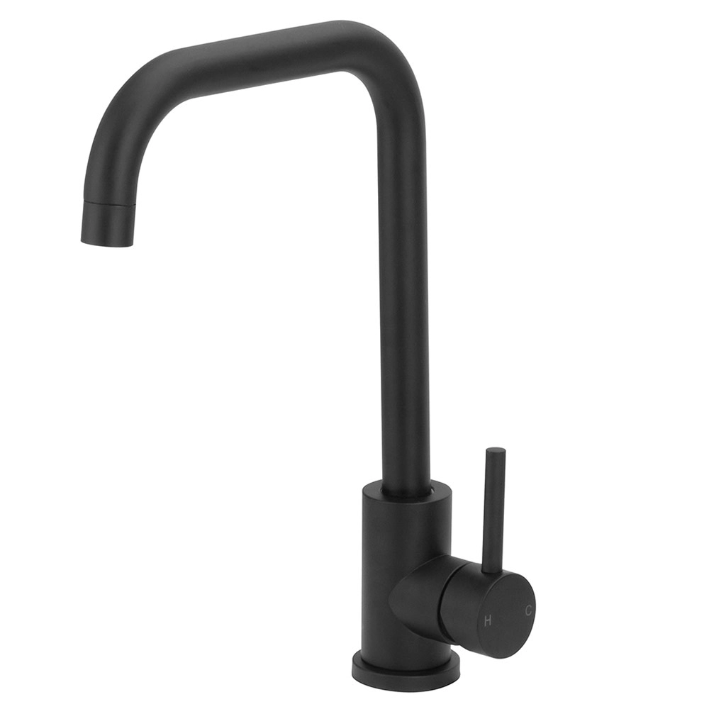 Torneira Cozinha Monocomando Bica Movel Alta Black/preto