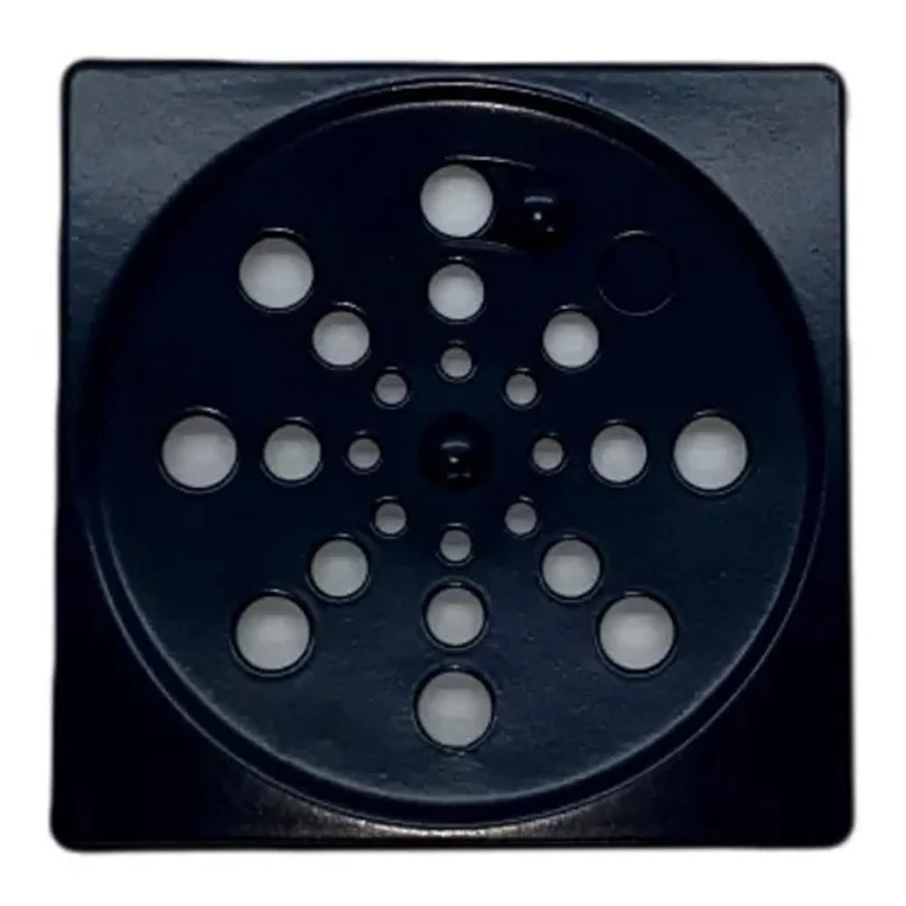 Ralo Grelha Inox Preto Black Banheiro Quadrado 15x15 C Fecho