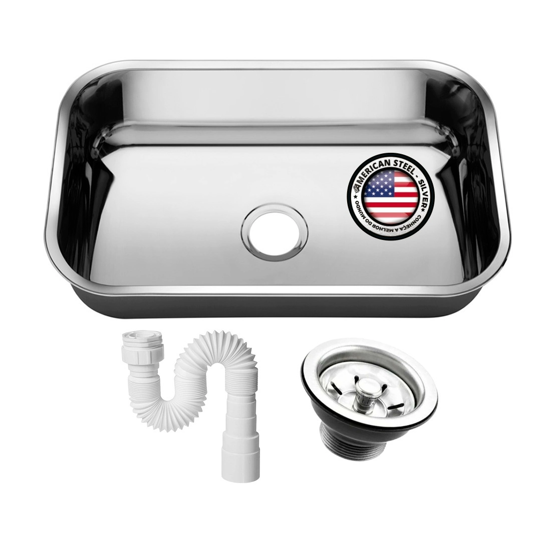 Cuba Pia Numero 2 Cozinha Inox 56x34 + Válvula
